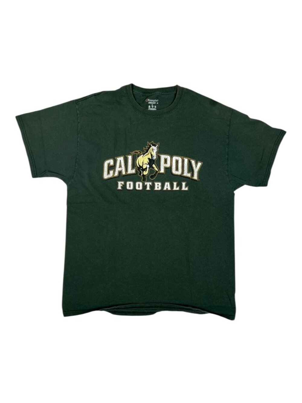 Vintage Cal Poly Mustangs Shirt Mens M/L Green NCAA Football Champion